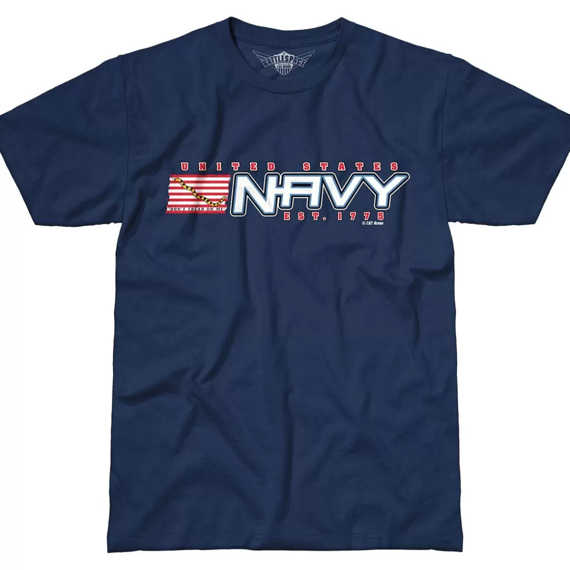 7.62 Design T-Shirts & Vests> Usn Don'T Tread On Me Battlespace T-Shirt Navy