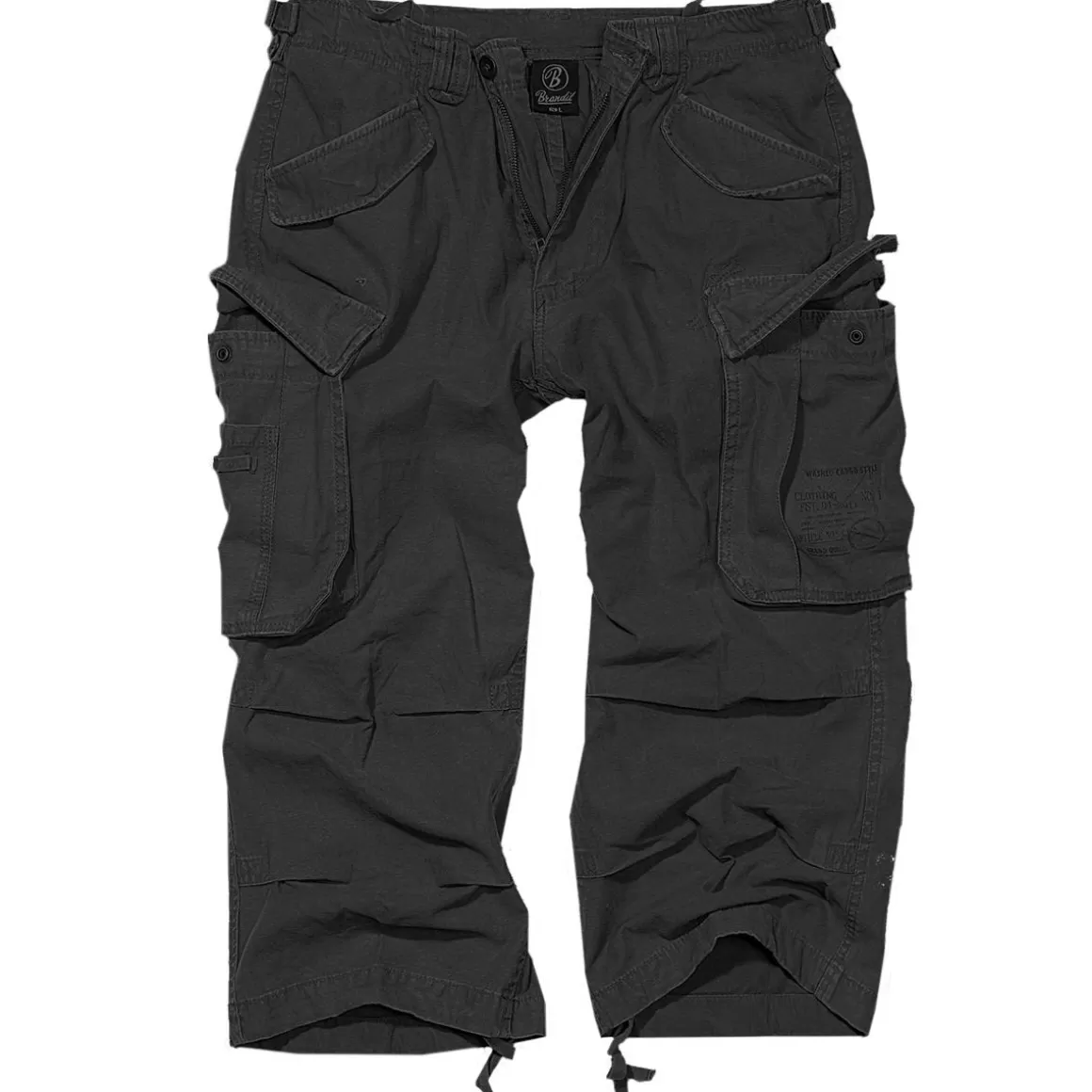 MFH Shorts>Brandit Industry Vintage 3/4 Shorts Black