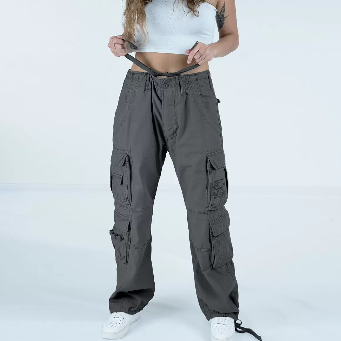 Highlander Forces Trousers>Brandit Ladies Pure Vintage Trousers Anthracite