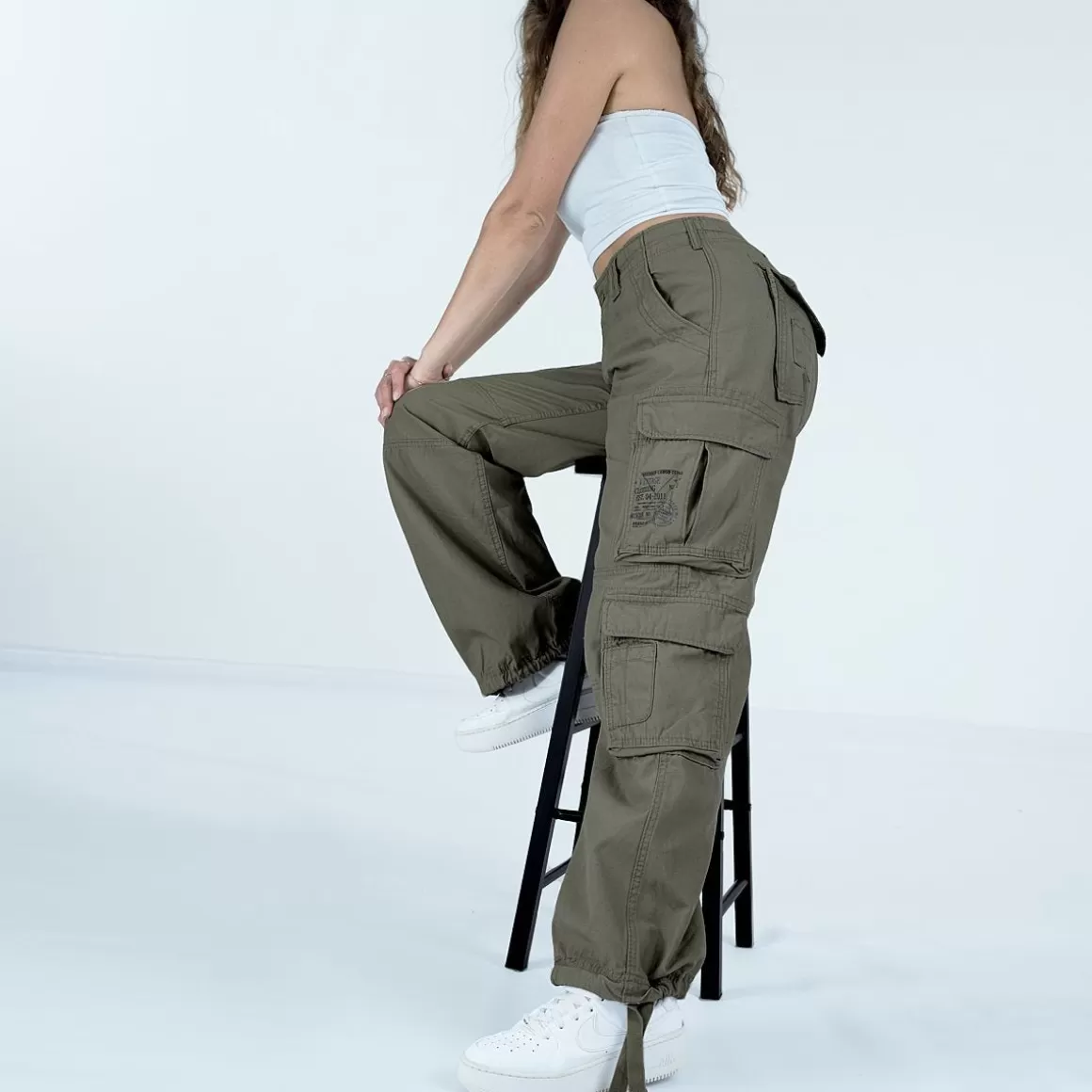 Jack Pyke Trousers>Brandit Ladies Pure Vintage Trousers Olive