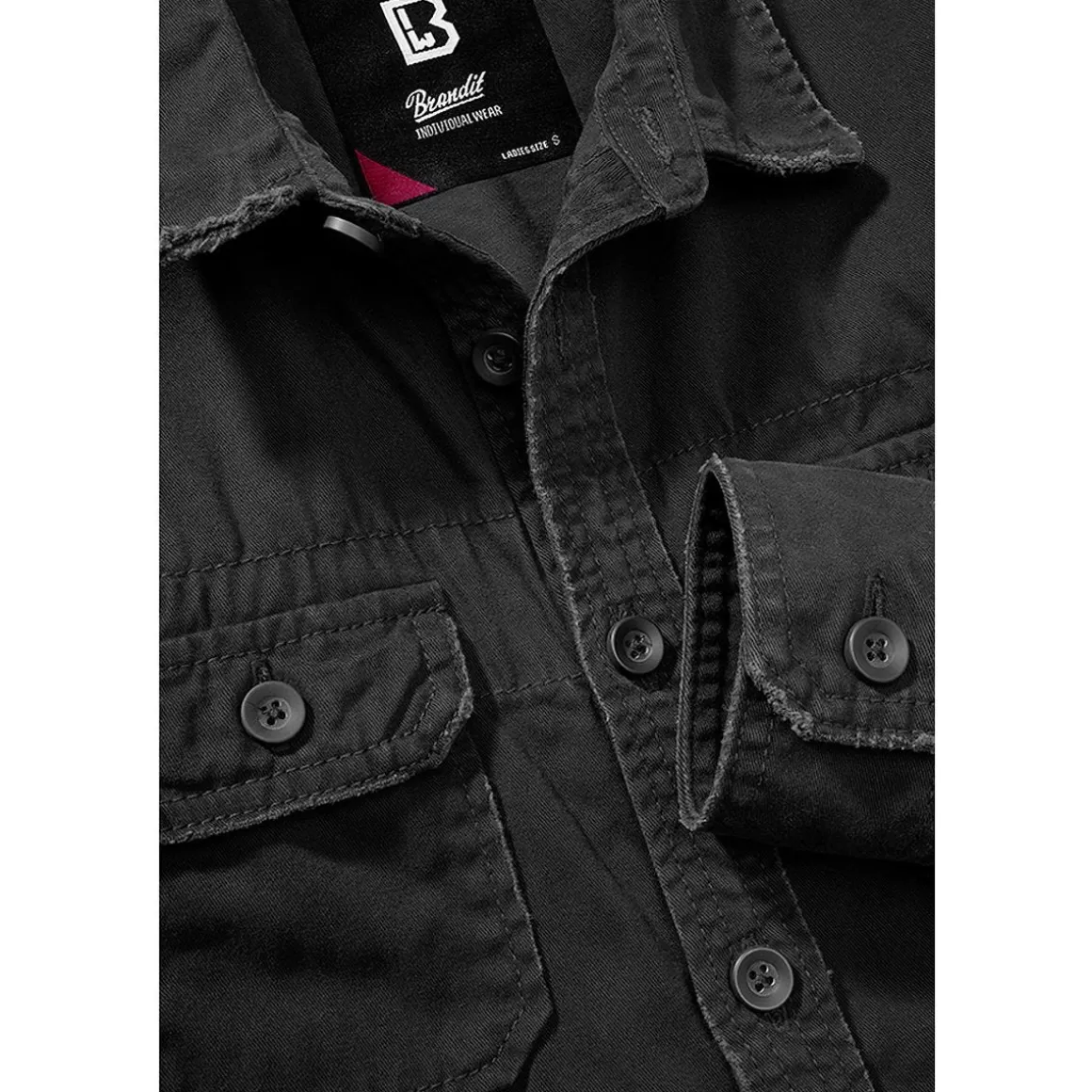 Helikon Shirts>Brandit Ladies Vintage Shirt Longsleeve Black