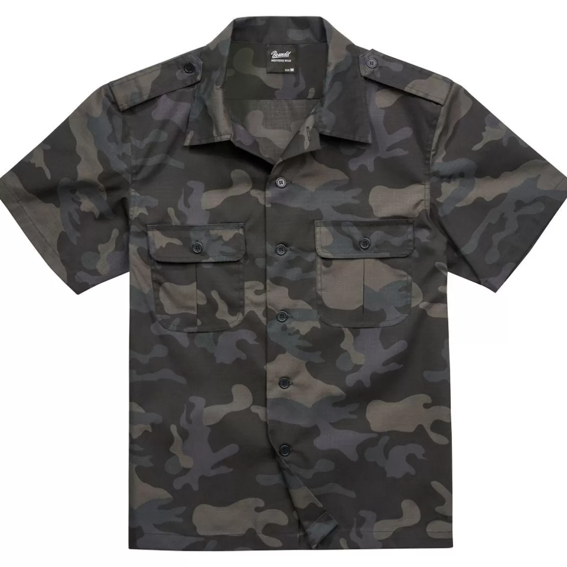 Pentagon Shirts>Brandit Us Shirt Ripstop Short Sleeve Dark Camo