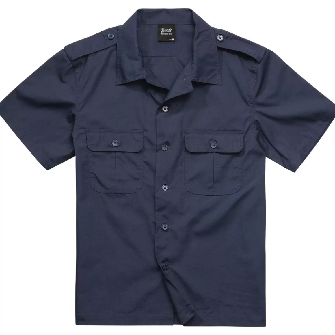 Flyye Industries Shirts>Brandit Us Shirt Ripstop Short Sleeve Navy