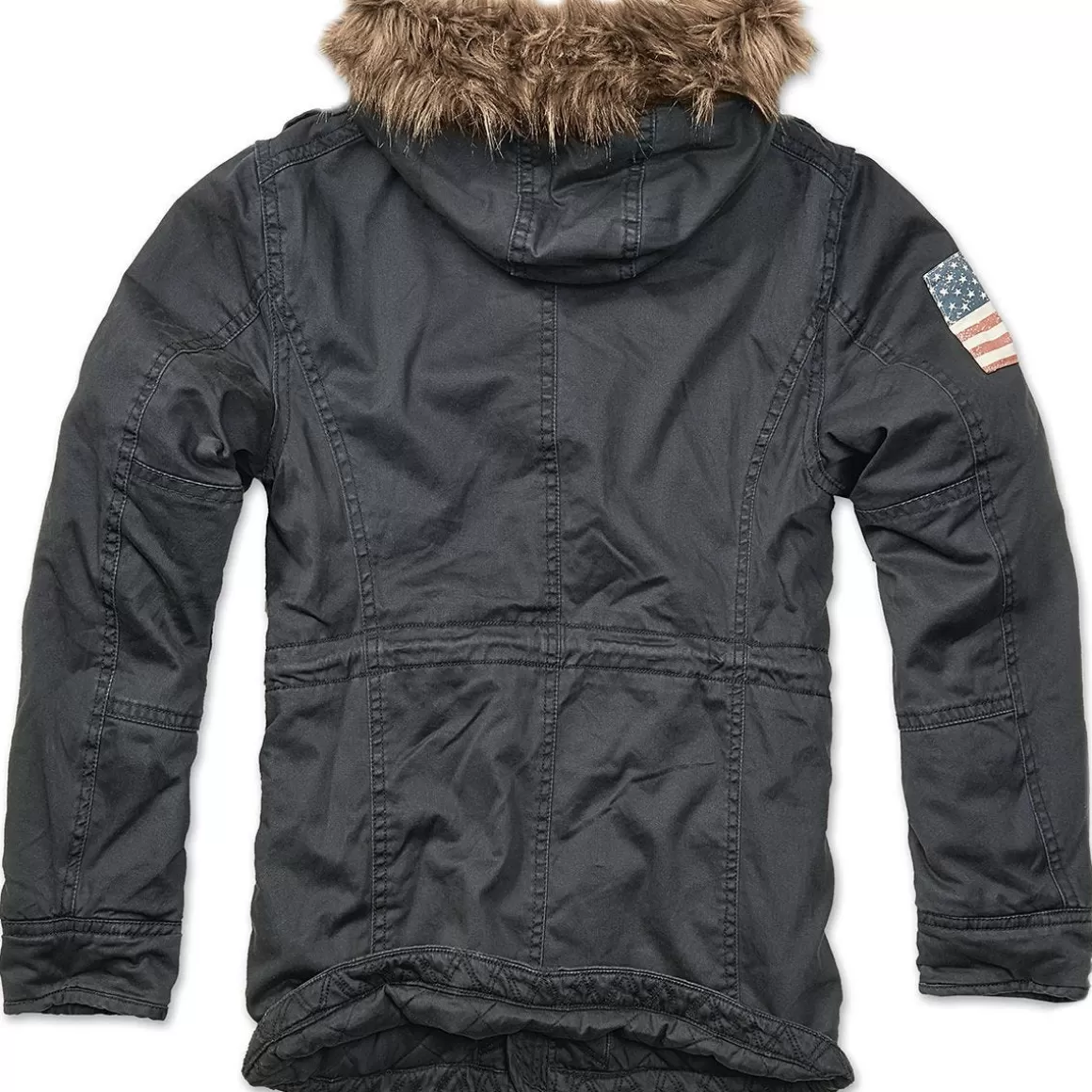 Brandit Jackets & Coats> Vintage Explorer Stars & Stripes Jacket Black