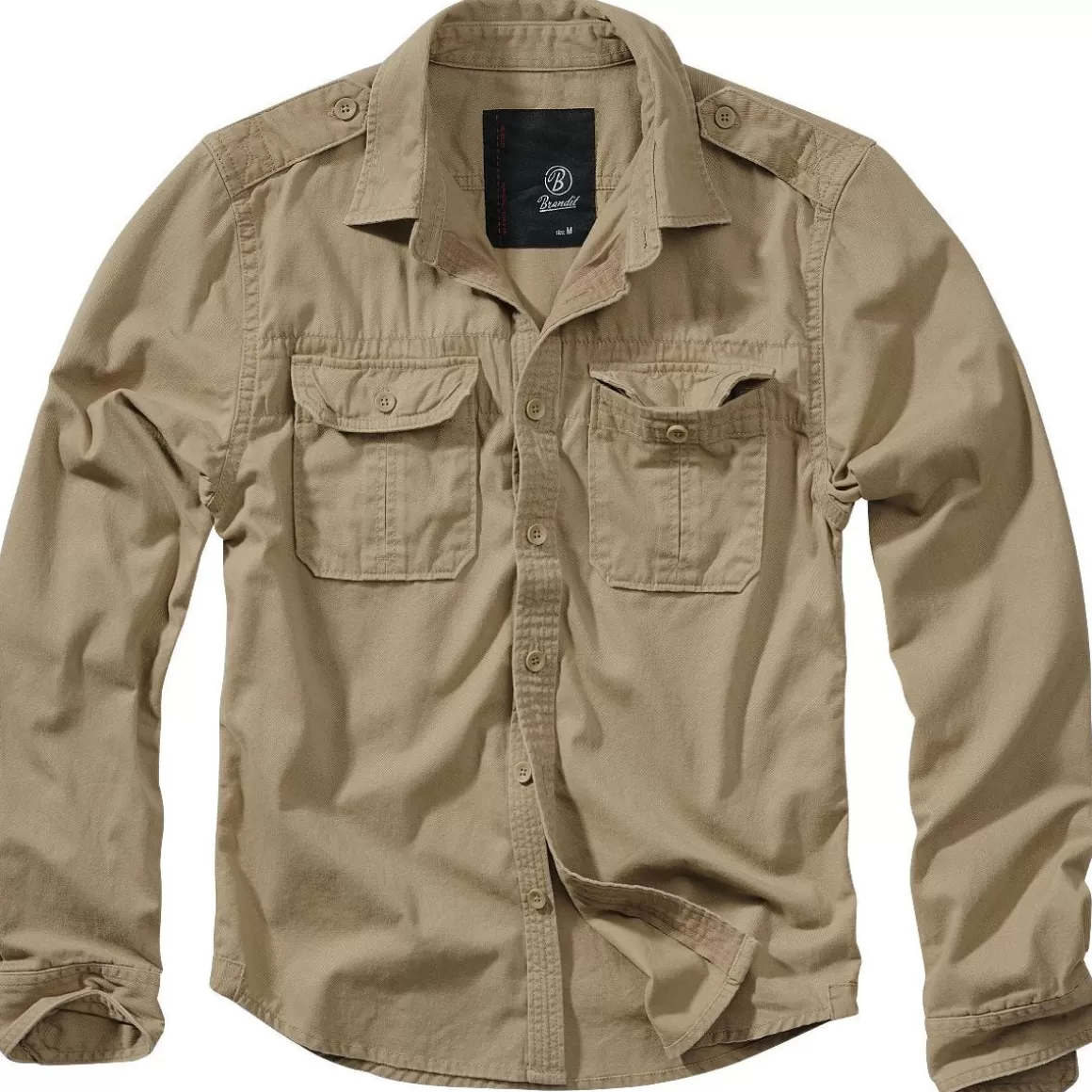 Flyye Industries Shirts>Brandit Vintage Shirt Long Sleeve Camel