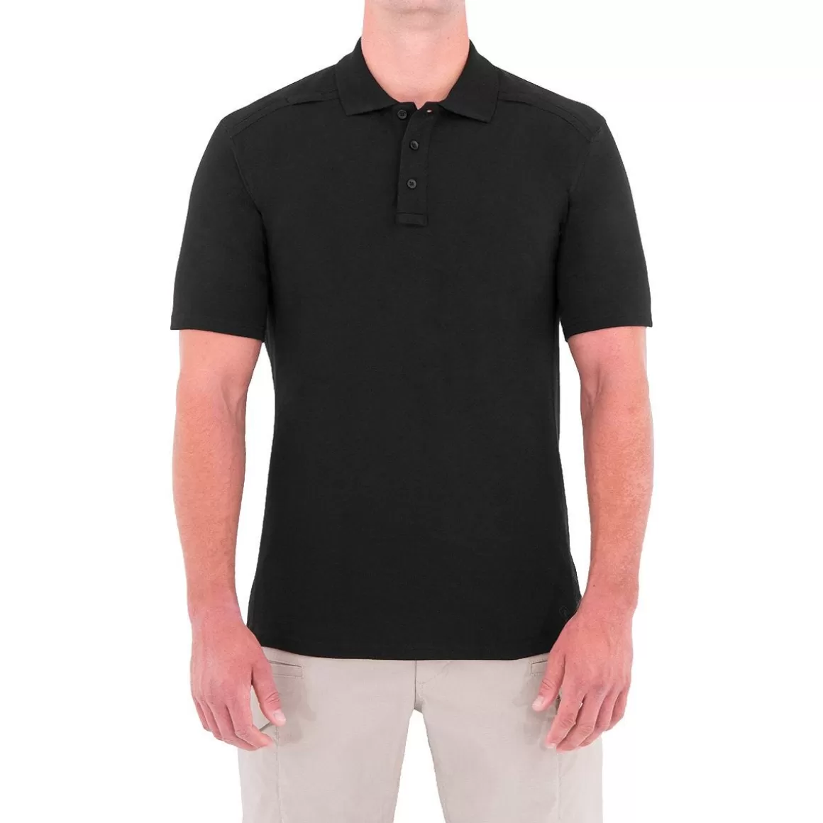 First Tactical T-Shirts & Vests> Men's Cotton Short Sleeve Polo With Pen Pocket Black