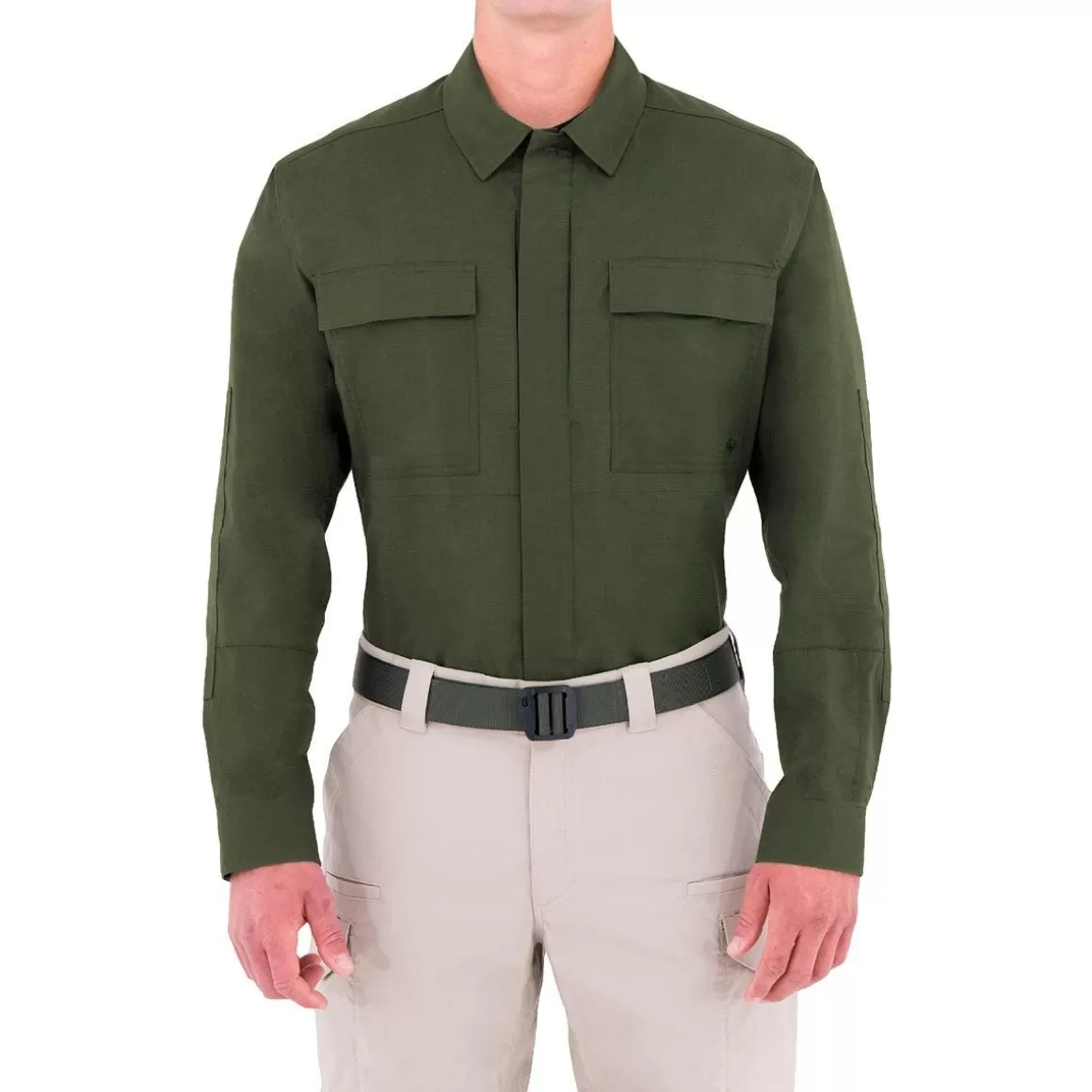 First Tactical Shirts> Men's Tactix Long Sleeve Bdu Shirt Od Green