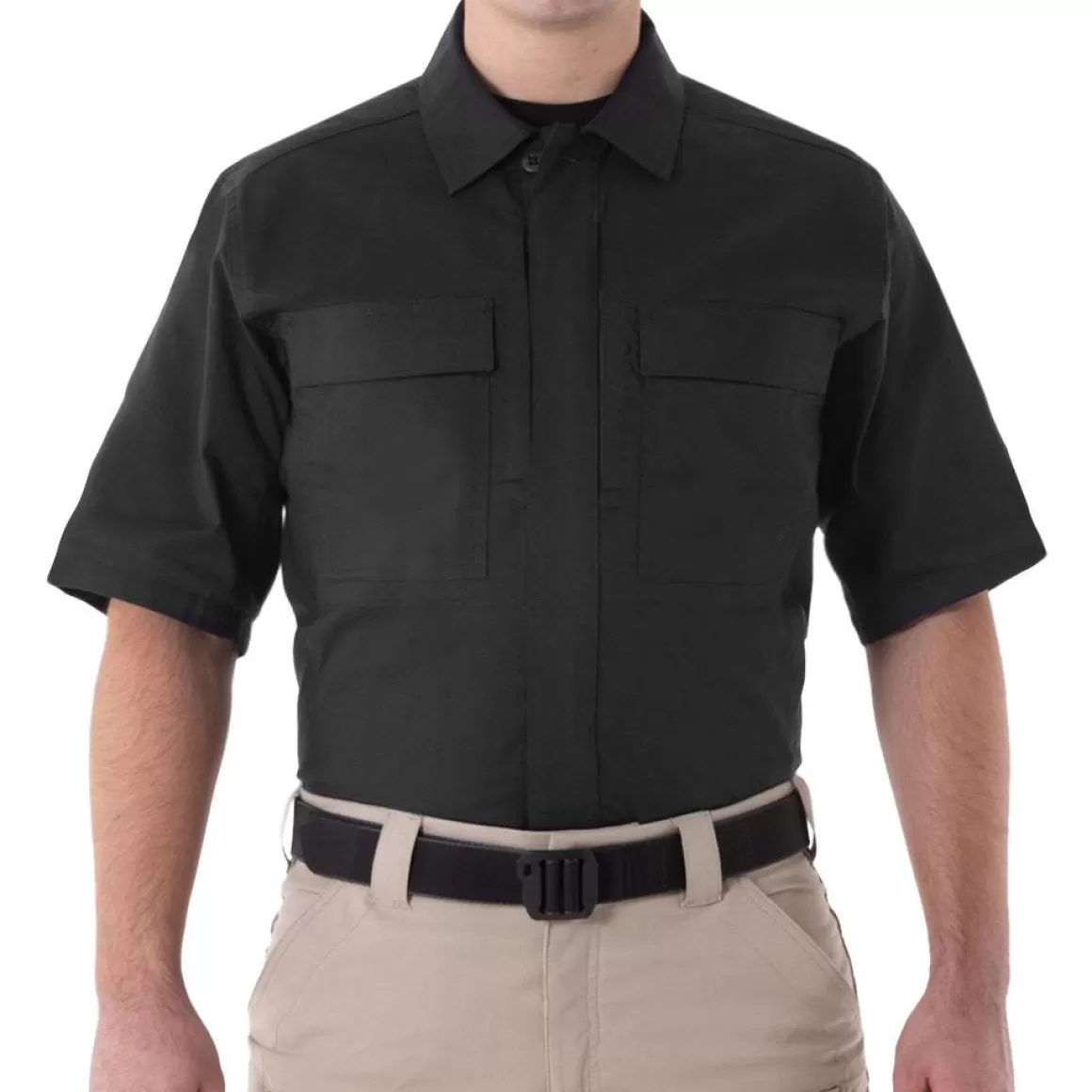 Jack Pyke Shirts>First Tactical Men's V2 Short Sleeve Bdu Shirt Black