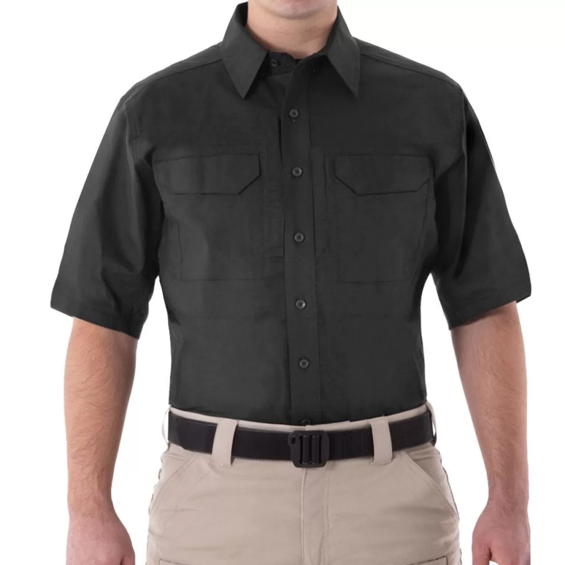 Helikon Shirts>First Tactical Men's V2 Short Sleeve Tactical Shirt Black