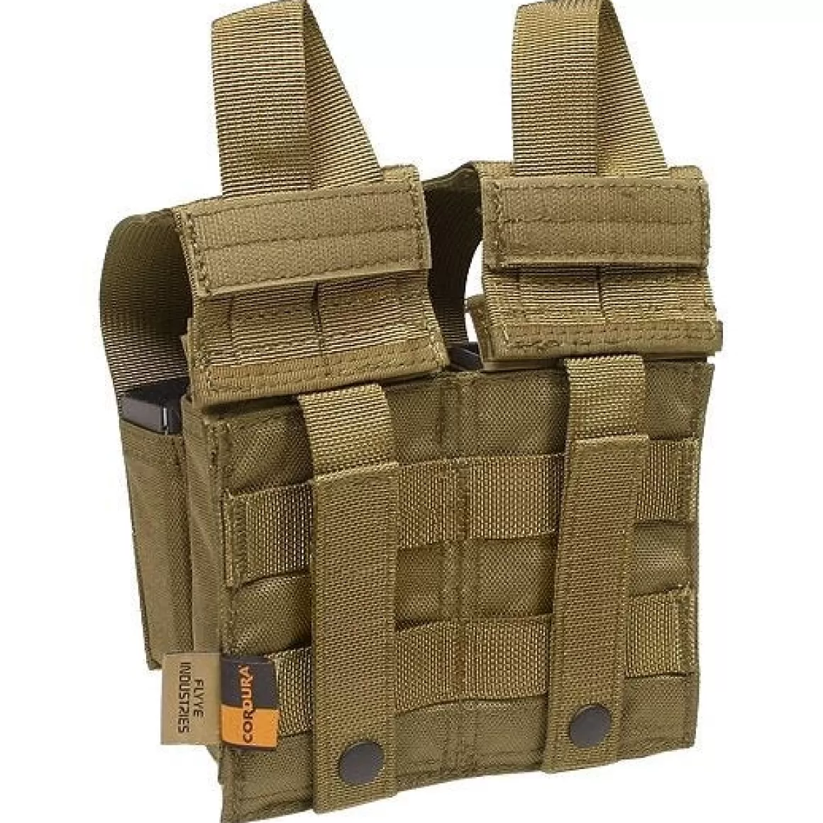 Flyye Industries Magazine Pouches>Flyye Double M4/M16 + Quad Pistol Magazine Pouch Molle Coyote Brown