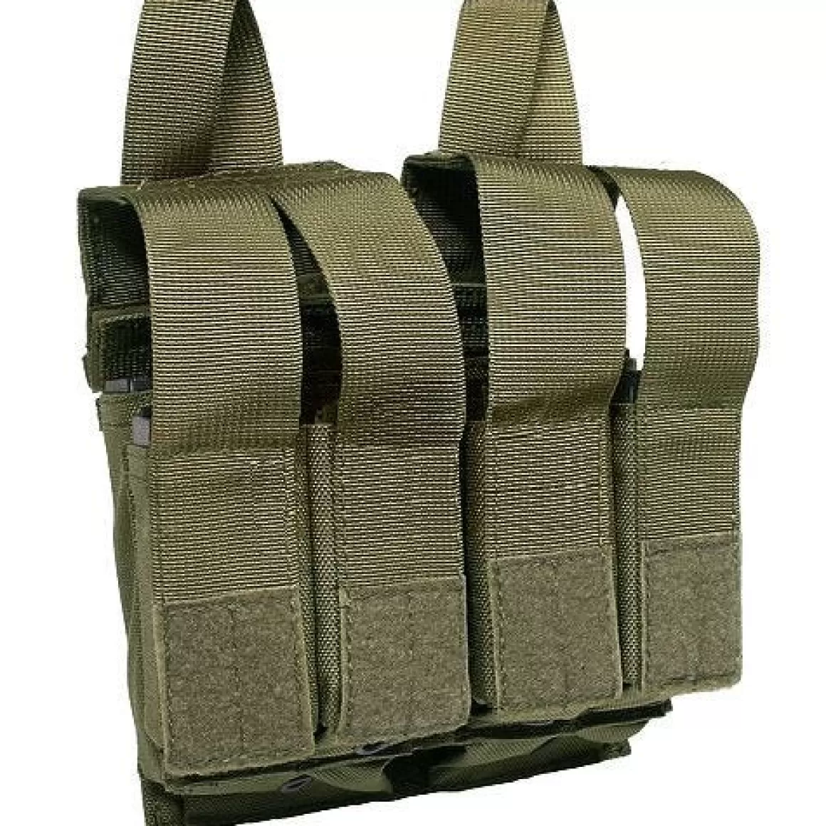 Flyye Industries Magazine Pouches>Flyye Double M4/M16 + Quad Pistol Magazine Pouch Molle Ranger Green