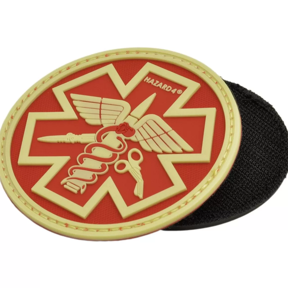 Hazard 4 Badges & Patches> 3D Combat Caduceus Medic Morale Patch Glows In The Dark