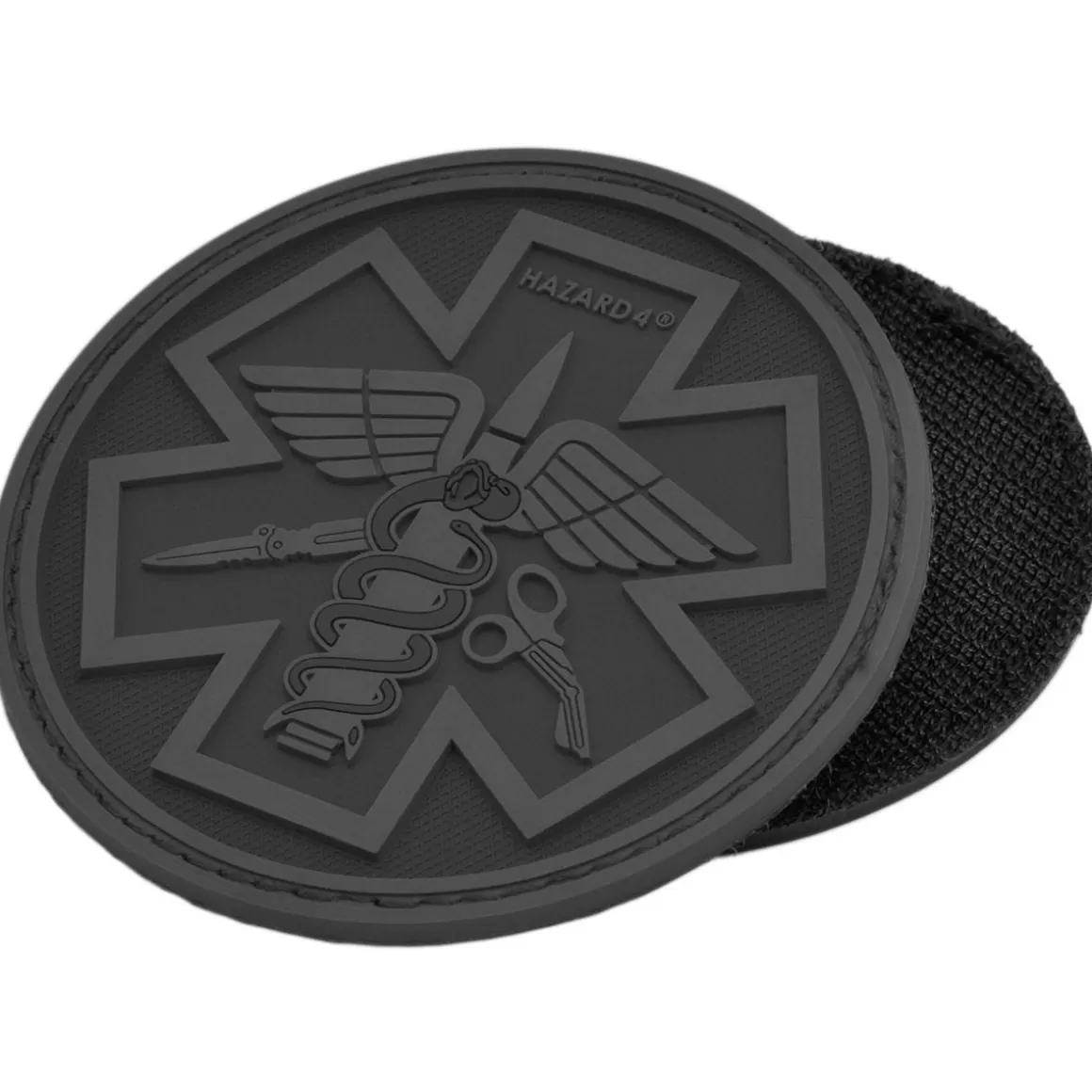 Hazard 4 Badges & Patches> 3D Combat Caduceus Paramedic Morale Patch Black