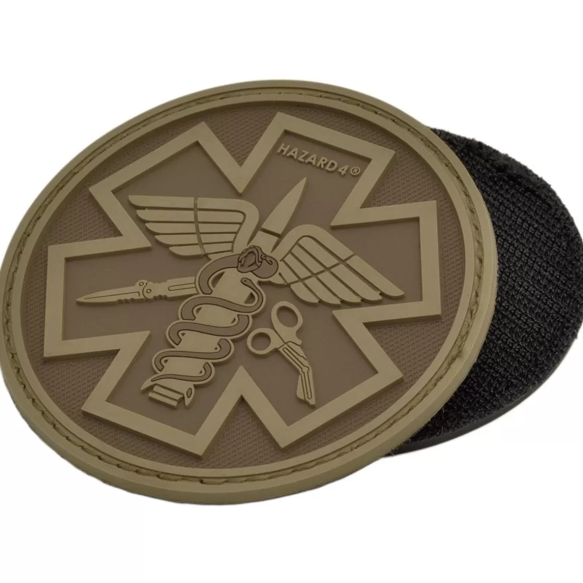 Hazard 4 Badges & Patches> 3D Combat Caduceus Paramedic Morale Patch Coyote