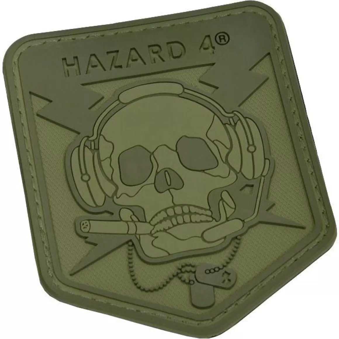 Hazard 4 Badges & Patches> 3D Operator Skull Morale Patch Od Green