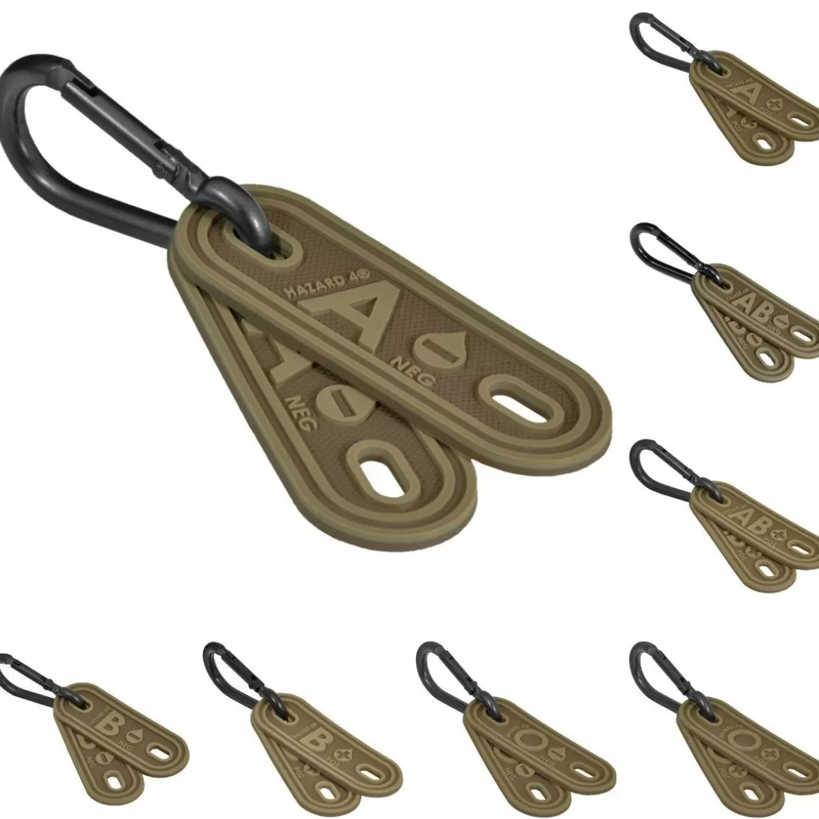 Hazard 4 Badges & Patches> Blood Type Marker Kit Set Of 2 Coyote