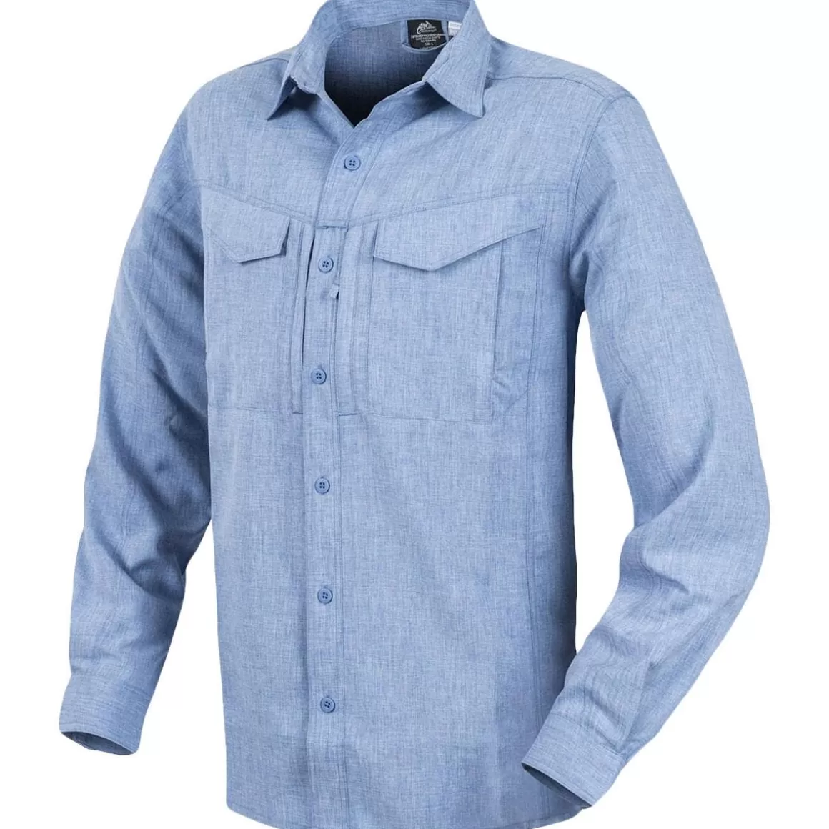 Maxpedition Shirts>Helikon Defender Mk2 Gentleman Long Sleeve Shirt Melange Light Blue
