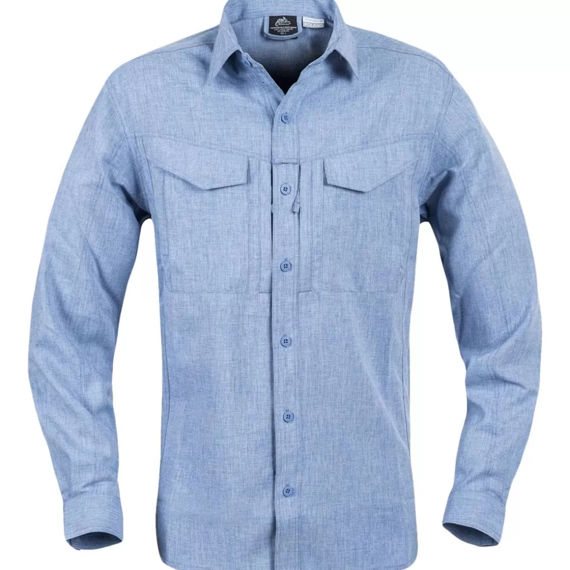Maxpedition Shirts>Helikon Defender Mk2 Gentleman Long Sleeve Shirt Melange Light Blue