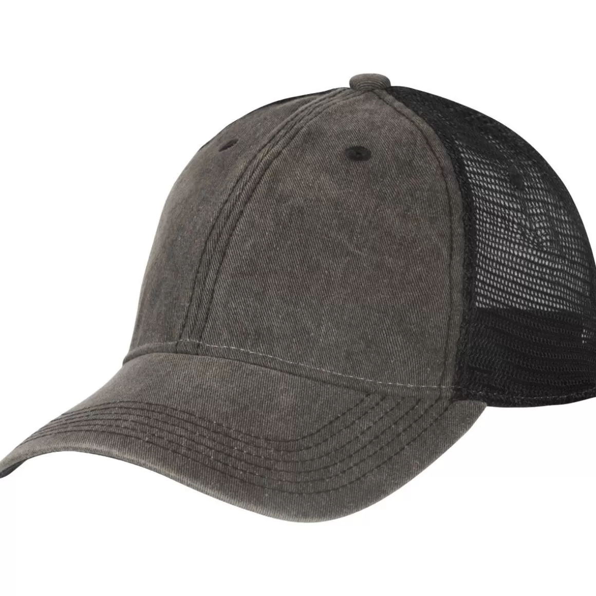 Helikon Headwear> Plain Trucker Cap Cotton Dirty Washed Black / Black A