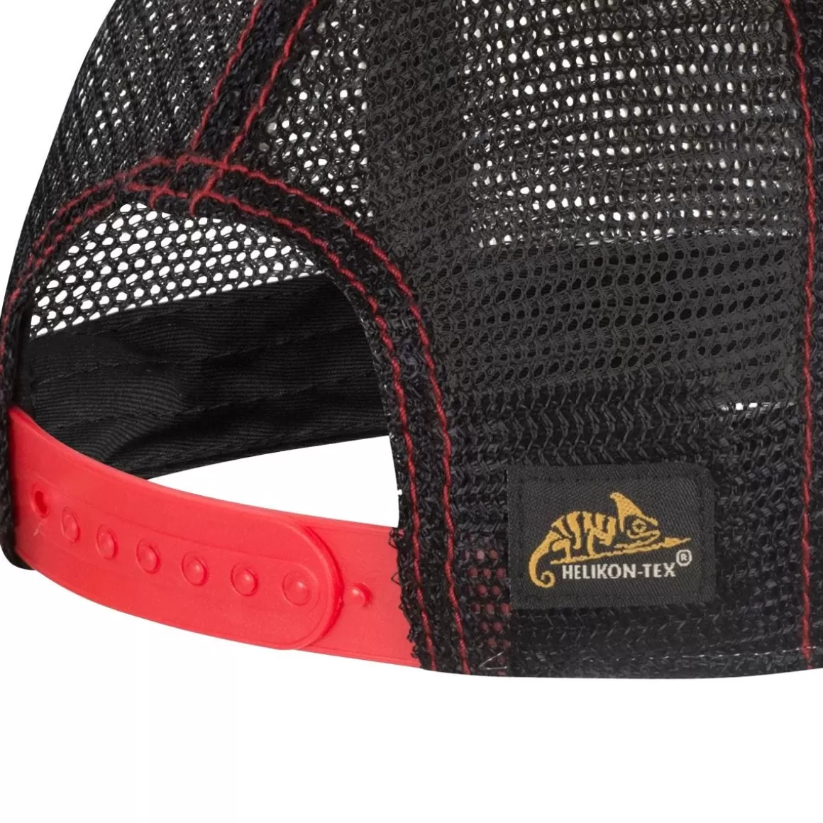 Helikon Headwear> Shooting Time Trucker Cap Cotton Dirty Washed Black / Dirty Washed Red C