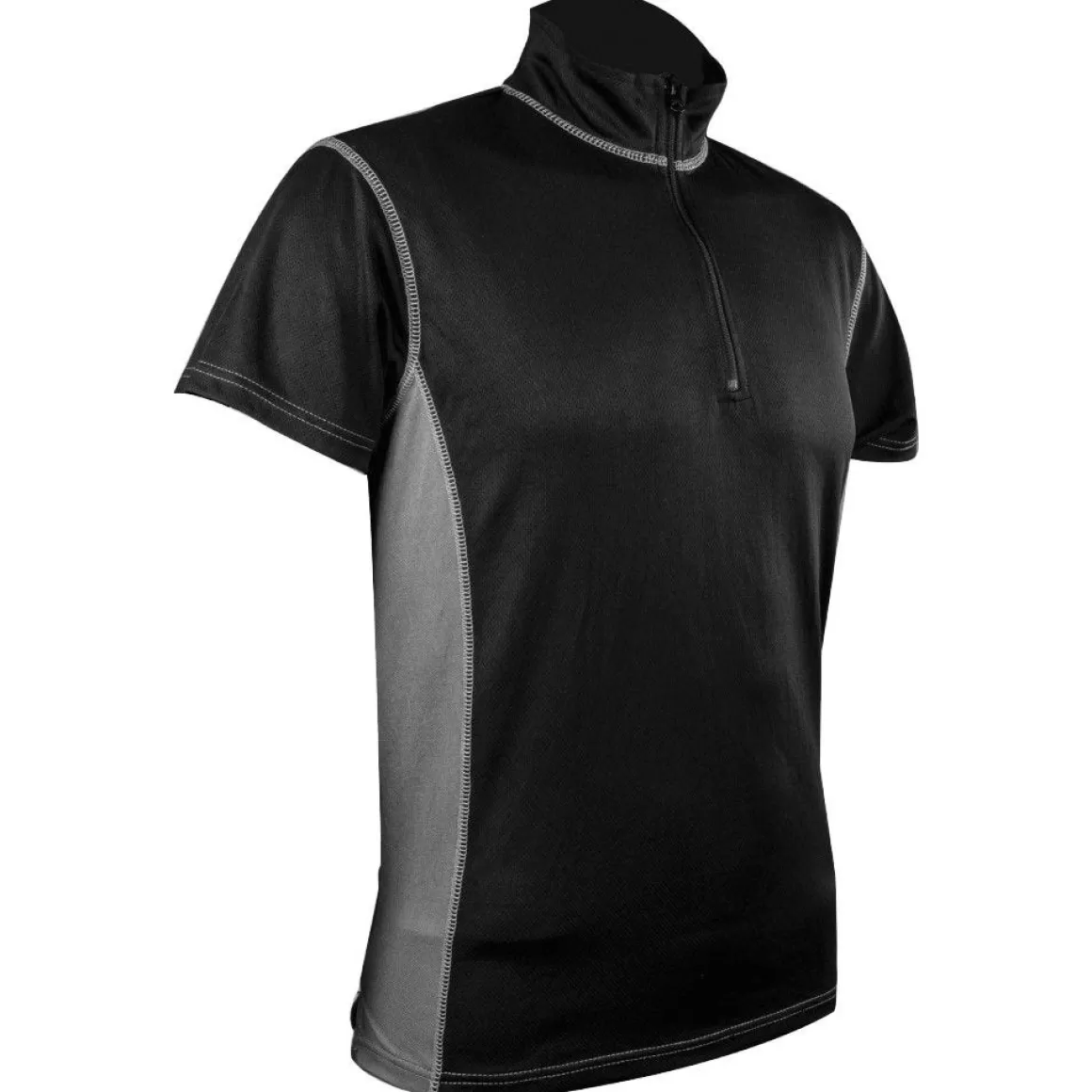 Hazard 4 Base Layers>Highlander Forces Men's Pro Tech Zip Neck Top Black / Grey