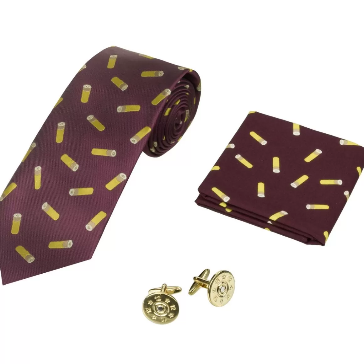 Jack Pyke Everything Else> Tie, Hanky And Cufflinks Gift Set Cartridge Wine