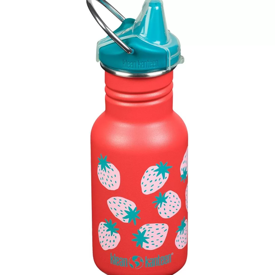 Klean Kanteen Water & Hydration> Kid Kanteen 355Ml Bottle Sippy Cap Coral Strawberries
