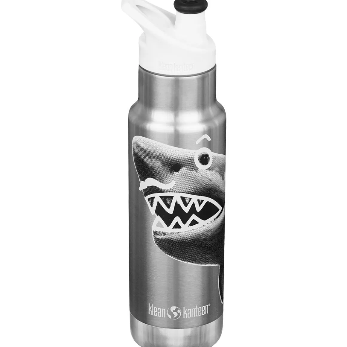 Klean Kanteen Water & Hydration> Kid Kanteen 355Ml Classic Insulated Bottle Sport Cap Mr. Shark