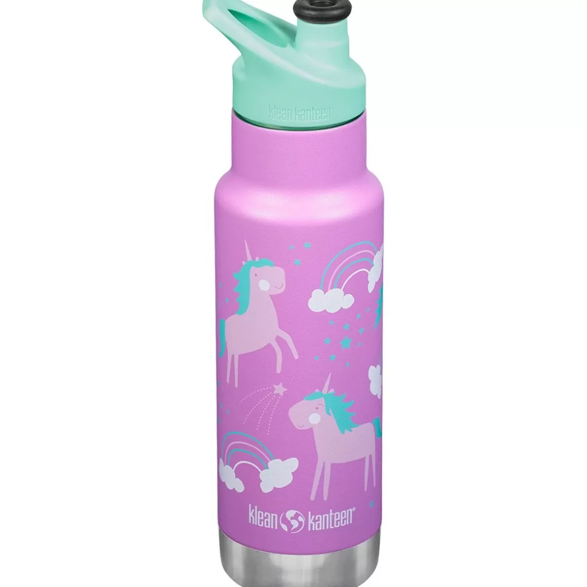 Klean Kanteen Water & Hydration> Kid Kanteen 355Ml Classic Insulated Bottle Sport Cap Unicorns