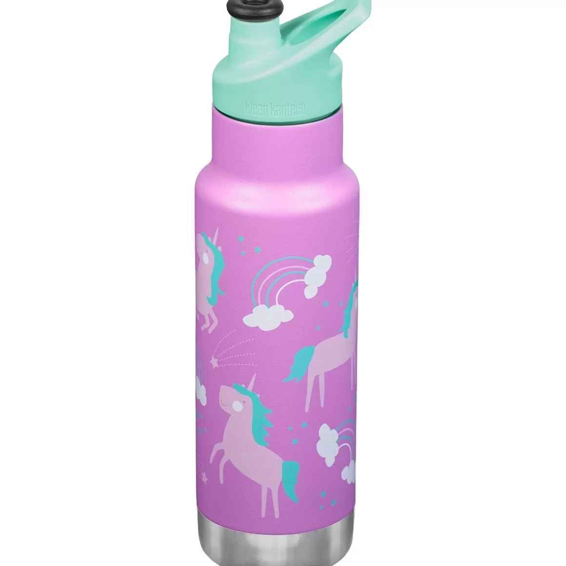 Klean Kanteen Water & Hydration> Kid Kanteen 355Ml Classic Insulated Bottle Sport Cap Unicorns