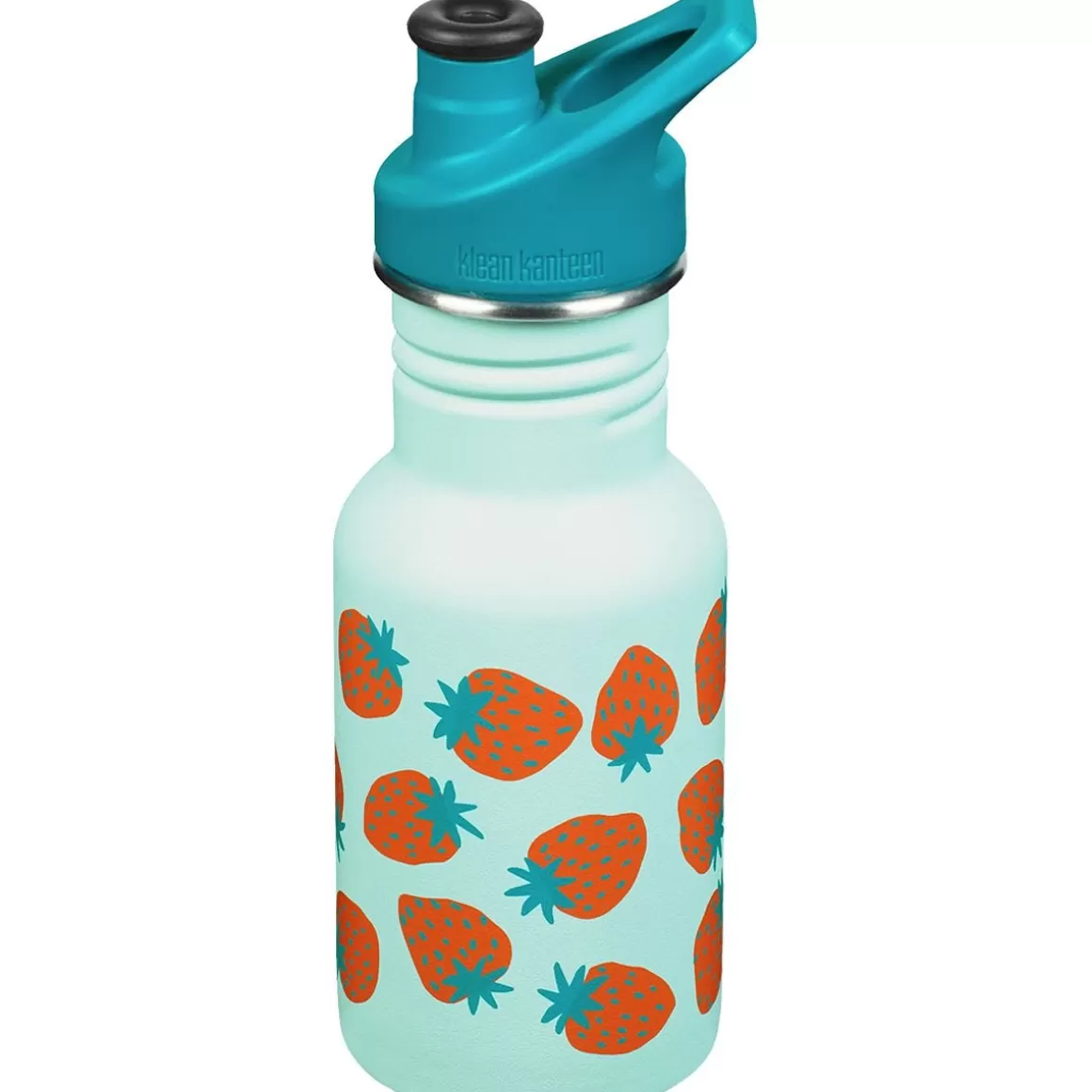 Klean Kanteen Water & Hydration> Kid Kanteen 355Ml Classic Narrow Bottle Sport Cap Blue Tint Strawberries