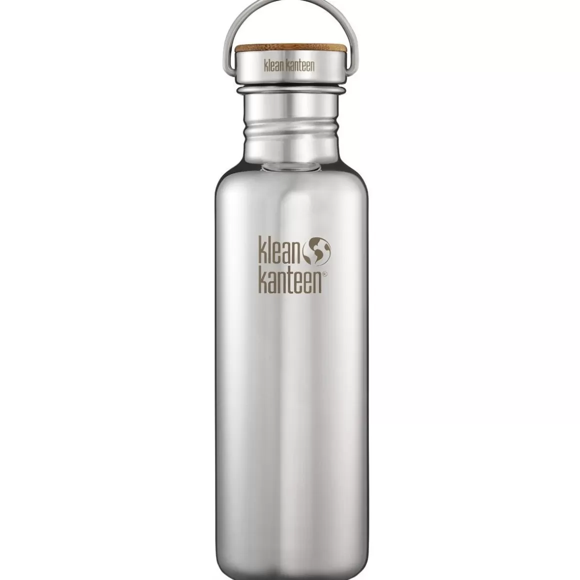 Klean Kanteen Water & Hydration> Reflect 800Ml Bottle Unibody Bamboo Cap Mirrored Stainless