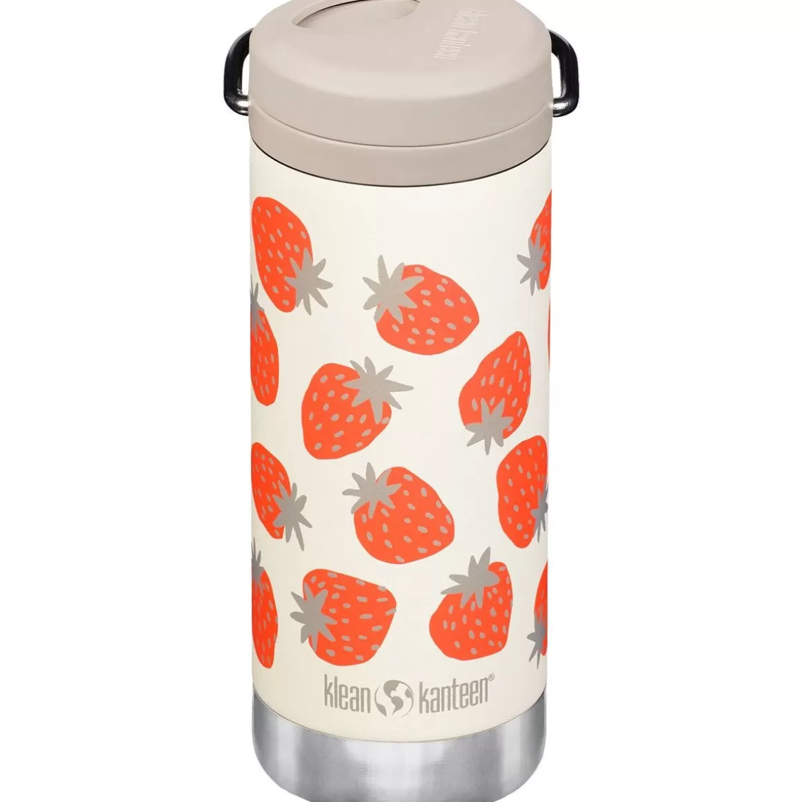 Klean Kanteen Water & Hydration> Tkwide 355Ml Insulated Bottle Twist Cap W/Straw Strawberries