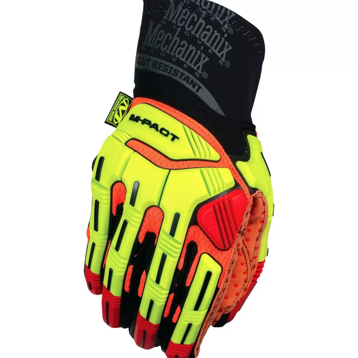 Mechanix Wear Gloves> M-Pact Xplor D4 Gloves Fluorescent Yellow