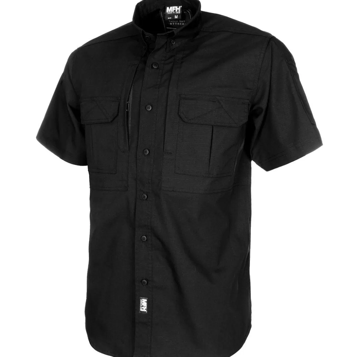 Jack Pyke Shirts>Mfh Short Sleeved Teflon Coated Ripstop Attack Shirt Black