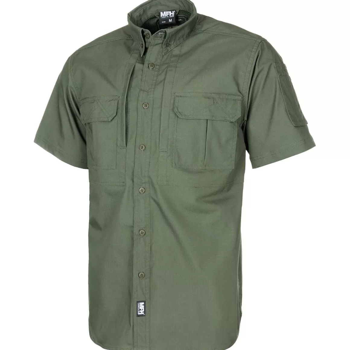 Helikon Shirts>Mfh Short Sleeved Teflon Coated Ripstop Attack Shirt Od Green