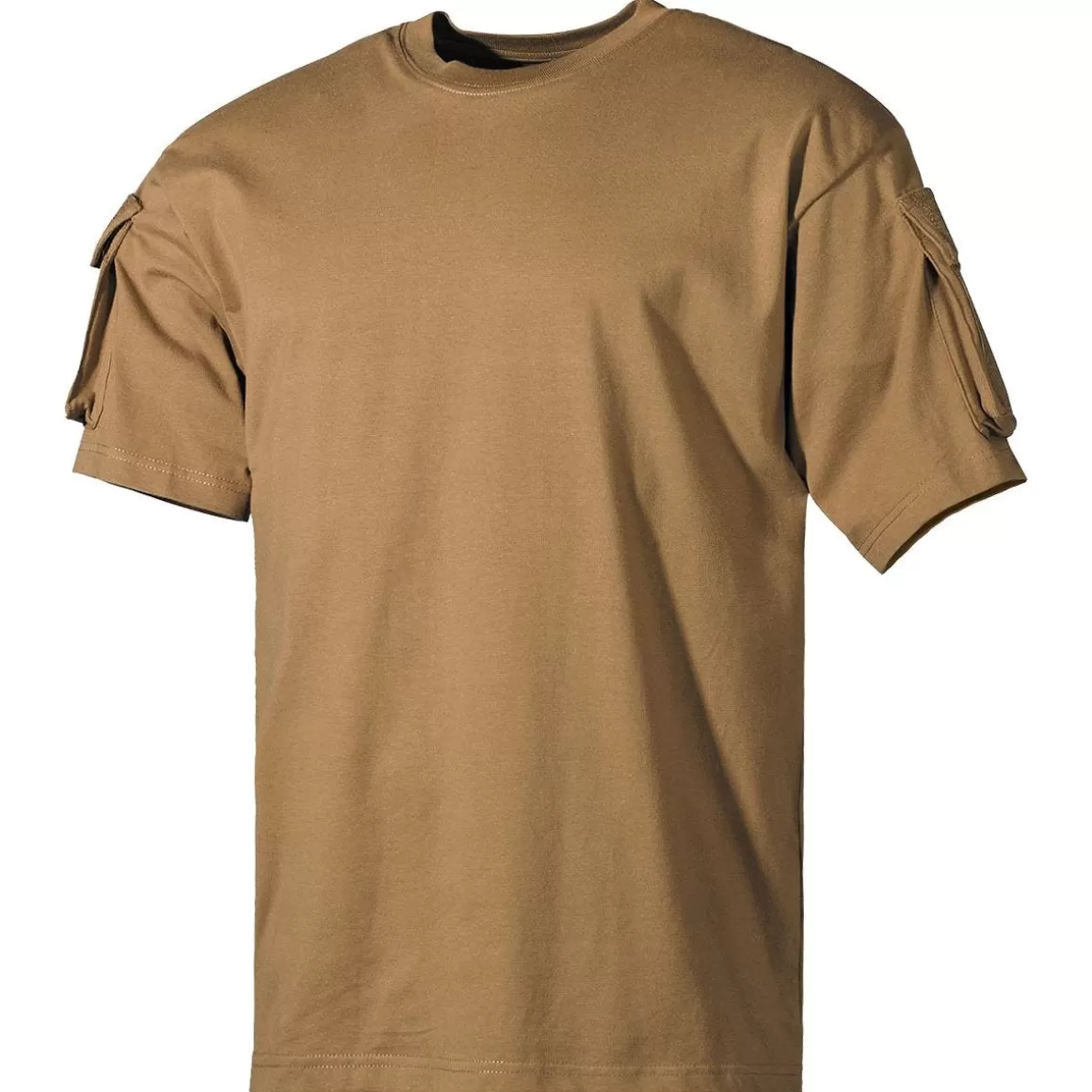 MFH T-Shirts & Vests> Us Short Sleeved T-Shirt With Sleeve Pockets Coyote