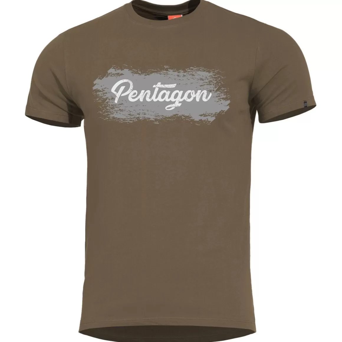 Pentagon T-Shirts & Vests> Ageron Grunge T-Shirt Terra Brown