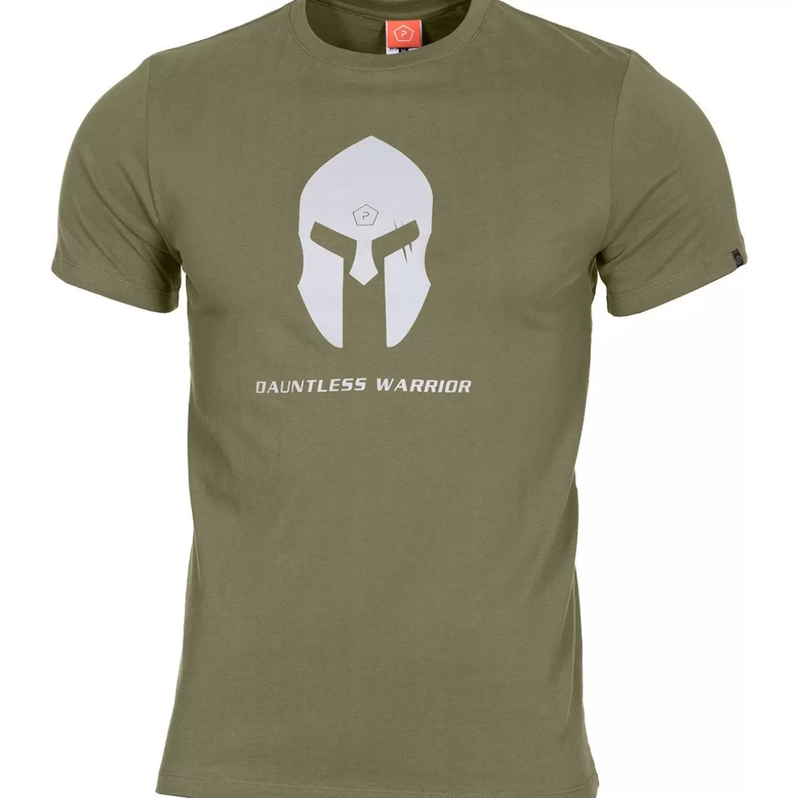 Pentagon T-Shirts & Vests> Ageron Spartan Helmet T-Shirt Olive