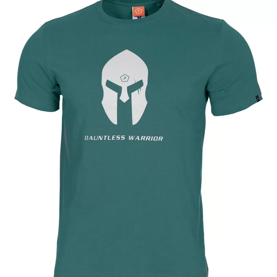 Pentagon T-Shirts & Vests> Ageron Spartan Helmet T-Shirt Petrol Blue