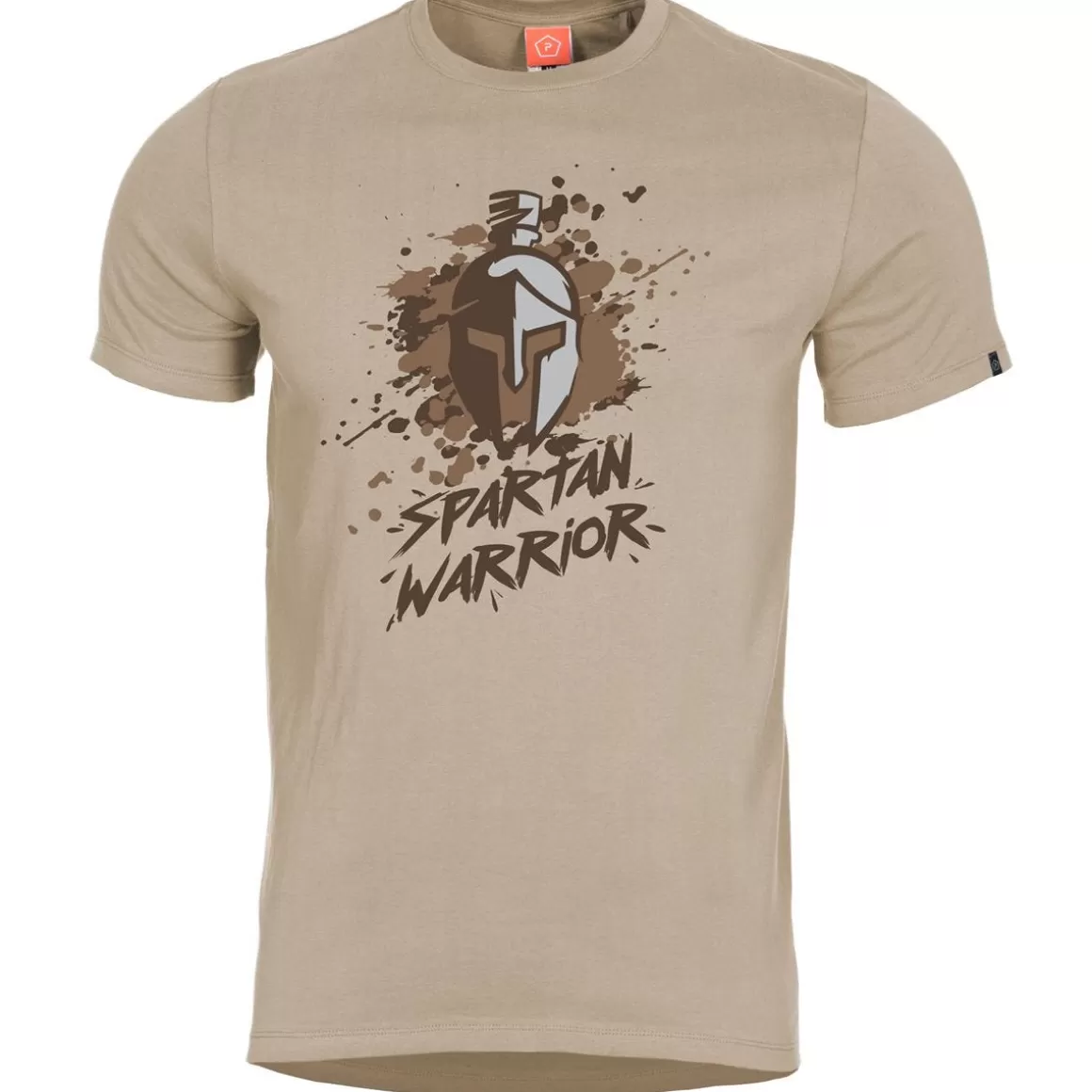Pentagon T-Shirts & Vests> Ageron Spartan Warrior T-Shirt Khaki
