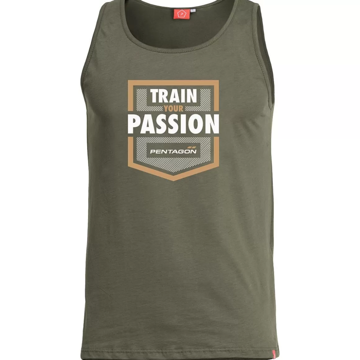 Pentagon T-Shirts & Vests> Astir Vest Train Your Passion Olive