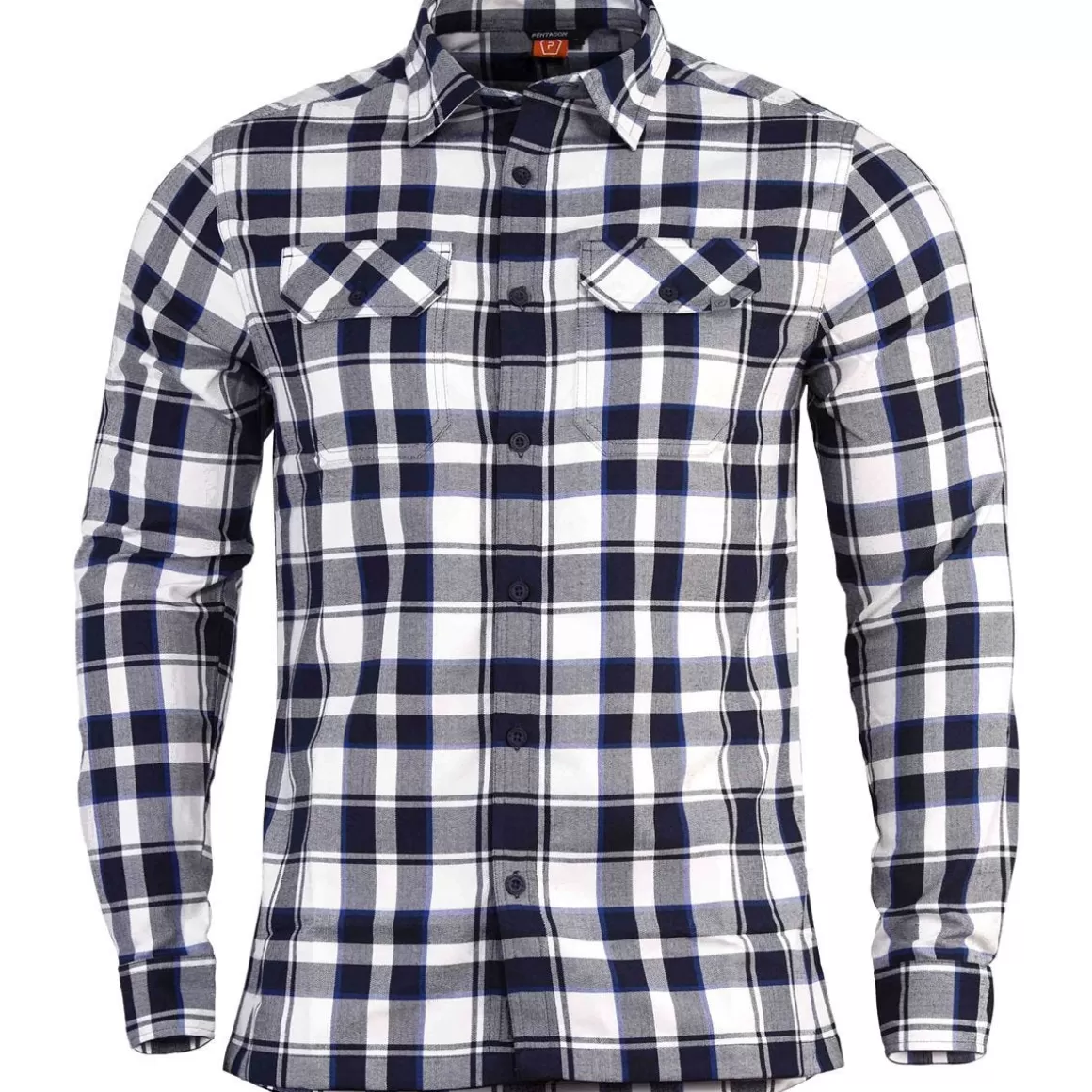 Jack Pyke Shirts>Pentagon Drifter Flannel Shirt Long Sleeve White Checks
