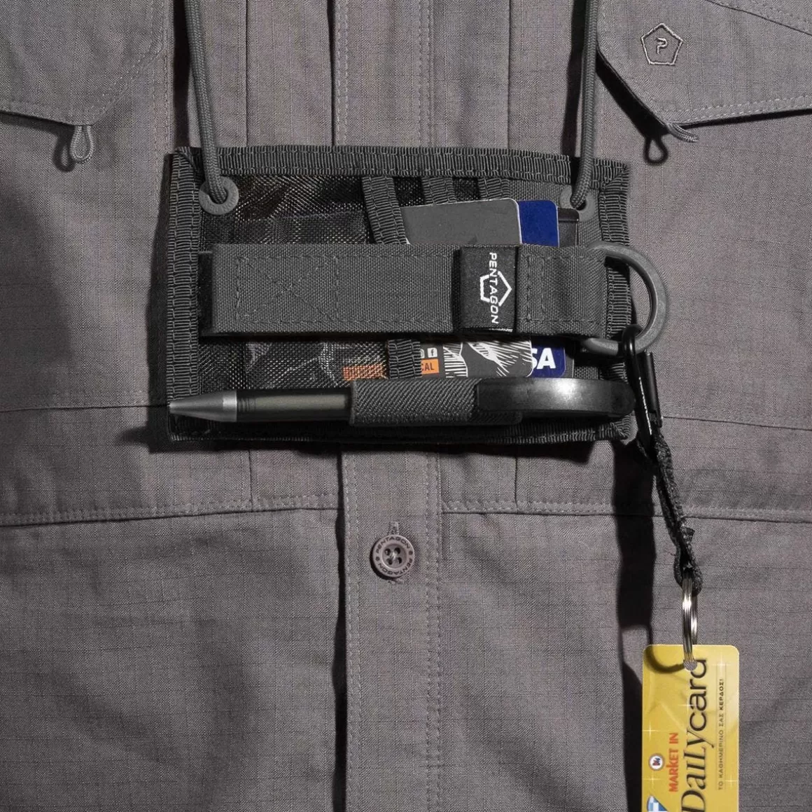 Pentagon Badges & Patches> Id Card Holder Black