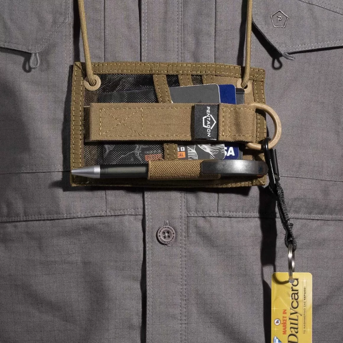 Pentagon Badges & Patches> Id Card Holder Coyote