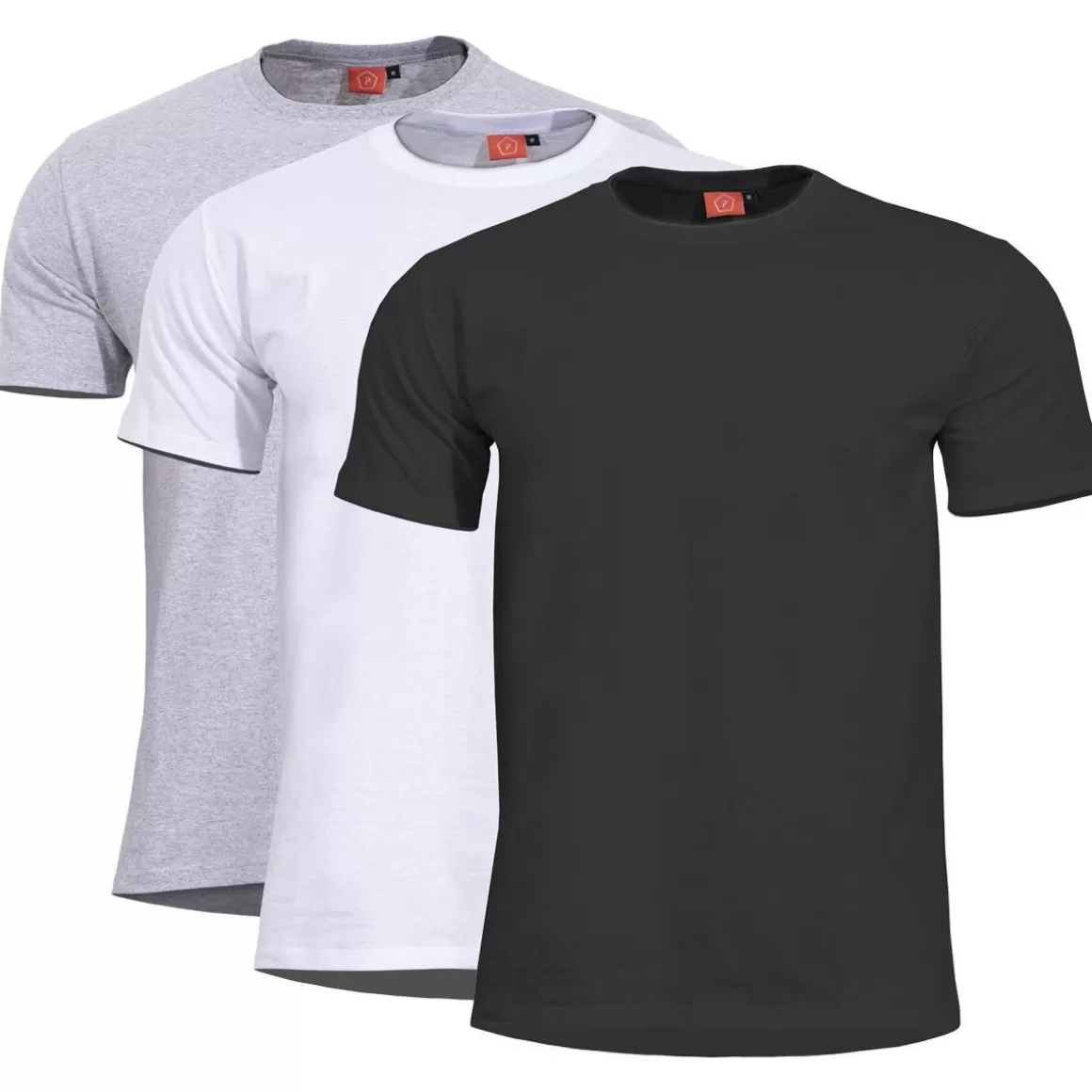 Pentagon T-Shirts & Vests> Orpheus T-Shirts Triple Mix Melange Grey-White-Black