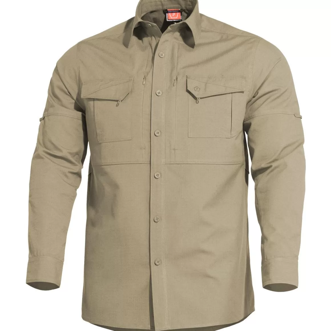 Helikon Shirts>Pentagon Plato Tactical Shirt Khaki