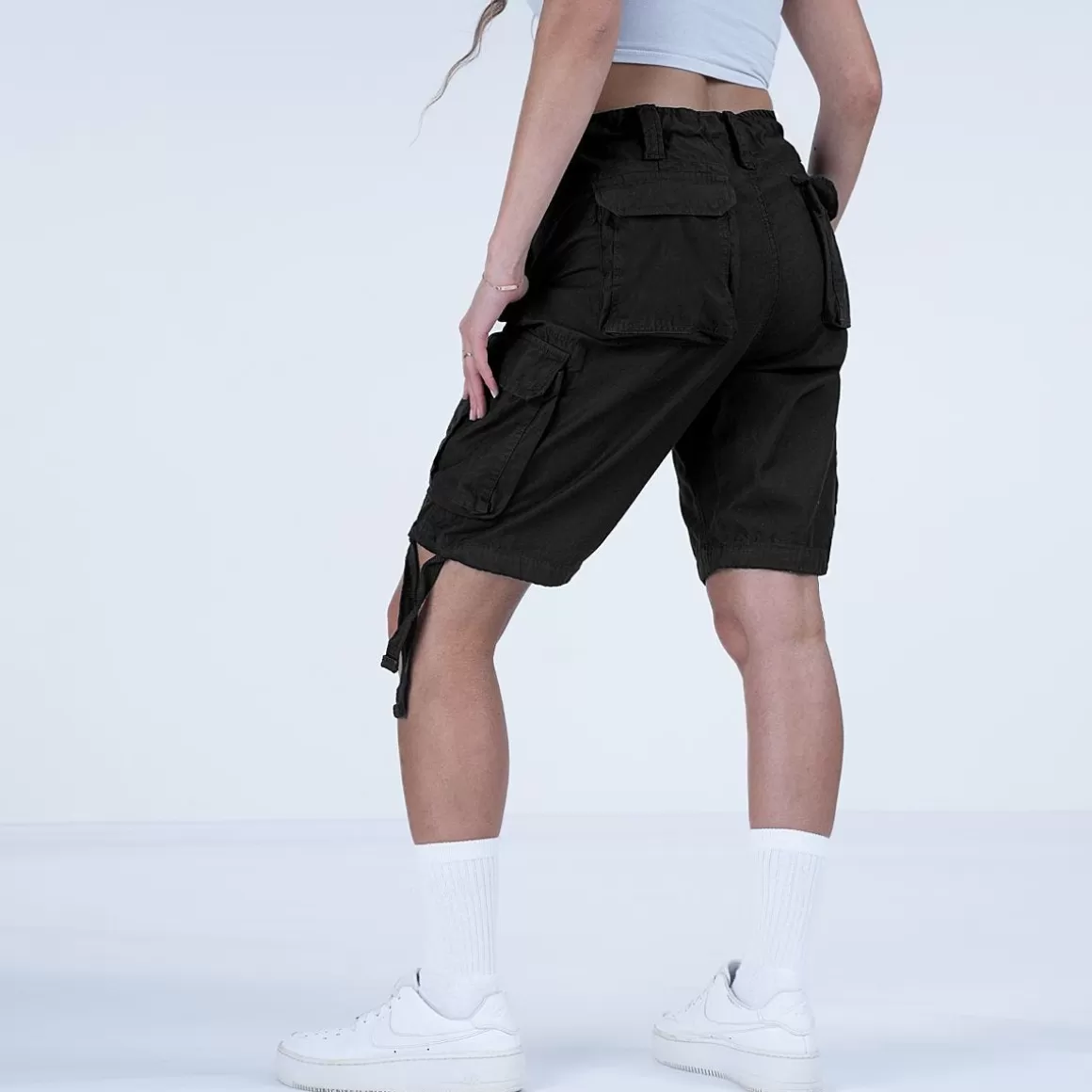 Civilian Shorts>Surplus Ladies Airborne Vintage Shorts Washed Black