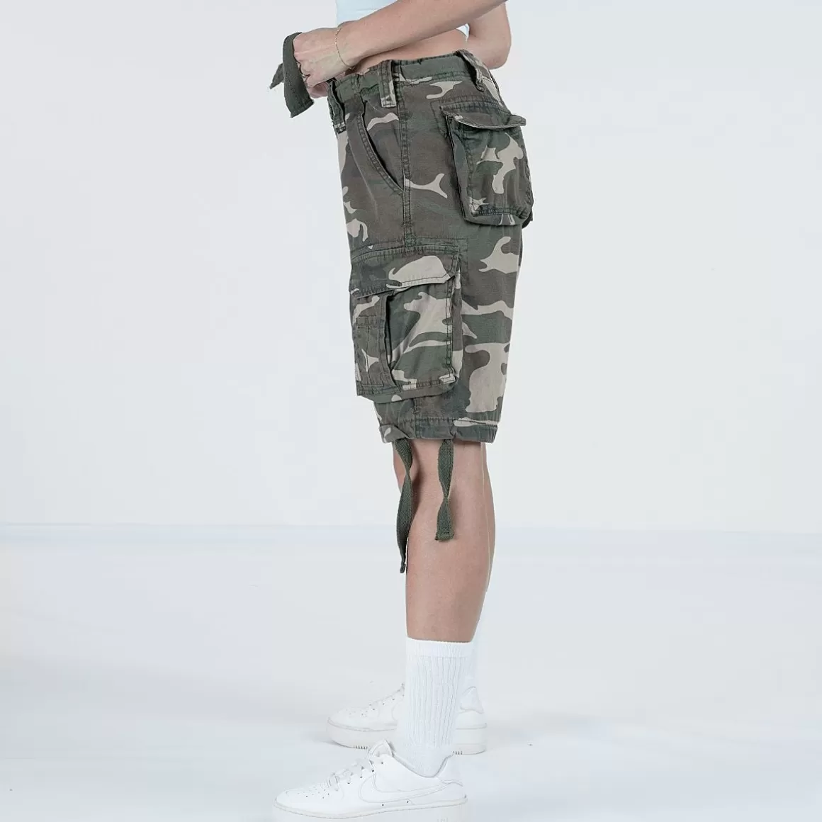 Helikon Shorts>Surplus Ladies Airborne Vintage Shorts Washed Woodland