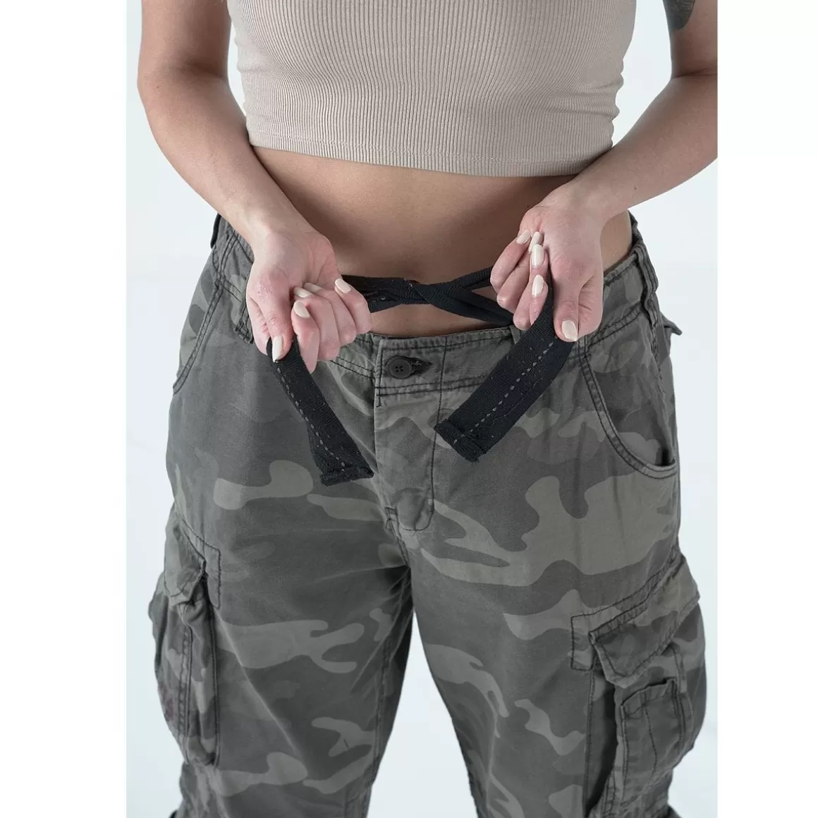 Flyye Industries Trousers>Surplus Ladies Airborne Vintage Trousers Black Camo